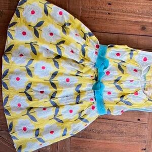 Mini Biden Yellow Floral linen dress